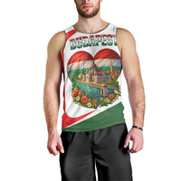 Hungary Men Tank Top with Budapest Heart Illustration Design and Crown Emblem - Wonder Print Shop