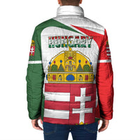 Hungary Padded Jacket with Budapest Heart Illustration Design and Crown Emblem - Wonder Print Shop