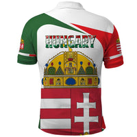Hungary Polo Shirt with Budapest Heart Illustration Design and Crown Emblem - Wonder Print Shop