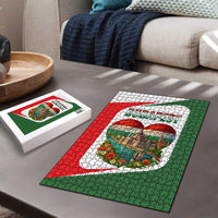 Hungary Puzzle with Budapest Heart Illustration Design and Crown Emblem - Wonder Print Shop