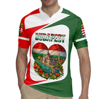 Hungary Rugby Jersey with Budapest Heart Illustration Design and Crown Emblem - Wonder Print Shop