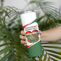 Hungary Skinny Tumbler with Budapest Heart Illustration Design and Crown Emblem - Wonder Print Shop