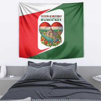 Hungary Tapestry with Budapest Heart Illustration Design and Crown Emblem - Wonder Print Shop