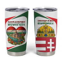 Hungary Tumbler Cup with Budapest Heart Illustration Design and Crown Emblem - Wonder Print Shop