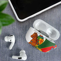 Hungary AirPods Case with Knight and Angel Illustration Design and National Crest - Wonder Print Shop