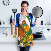 Hungary Apron with Knight and Angel Illustration Design and National Crest - Wonder Print Shop