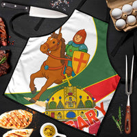 Hungary Apron with Knight and Angel Illustration Design and National Crest - Wonder Print Shop
