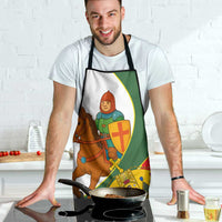 Hungary Apron with Knight and Angel Illustration Design and National Crest - Wonder Print Shop