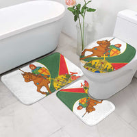 Hungary Bathroom Set with Knight and Angel Illustration Design and National Crest - Wonder Print Shop