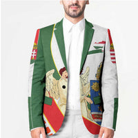 Hungary Blazer with Knight and Angel Illustration Design and National Crest - Wonder Print Shop