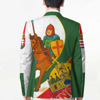 Hungary Blazer with Knight and Angel Illustration Design and National Crest - Wonder Print Shop