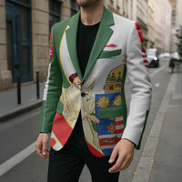 Hungary Blazer with Knight and Angel Illustration Design and National Crest - Wonder Print Shop