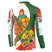 Hungary Button Sweatshirt with Knight and Angel Illustration Design and National Crest - Wonder Print Shop