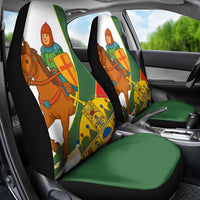 Hungary Car Seat Cover with Knight and Angel Illustration Design and National Crest - Wonder Print Shop