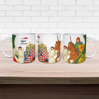 Hungary Ceramic Mug with Knight and Angel Illustration Design and National Crest - Wonder Print Shop