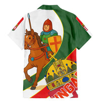 Hungary Family Matching Mermaid Dress and Hawaiian Shirt with Knight and Angel Illustration Design and National Crest - Wonder Print Shop