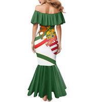 Hungary Family Matching Mermaid Dress and Hawaiian Shirt with Knight and Angel Illustration Design and National Crest - Wonder Print Shop