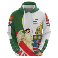 Hungary Hoodie with Knight and Angel Illustration Design and National Crest - Wonder Print Shop