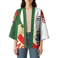 Hungary Kimono with Knight and Angel Illustration Design and National Crest - Wonder Print Shop