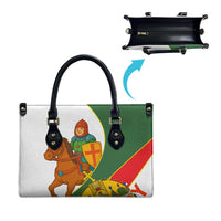 Hungary Leather Bag with Knight and Angel Illustration Design and National Crest - Wonder Print Shop