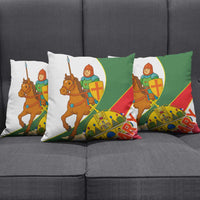 Hungary Pillow Cover with Knight and Angel Illustration Design and National Crest - Wonder Print Shop