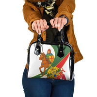 Hungary Shoulder Handbag with Knight and Angel Illustration Design and National Crest - Wonder Print Shop