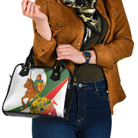 Hungary Shoulder Handbag with Knight and Angel Illustration Design and National Crest - Wonder Print Shop