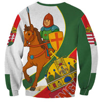 Hungary Sweatshirt with Knight and Angel Illustration Design and National Crest - Wonder Print Shop