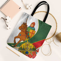 Hungary Tote Bag with Knight and Angel Illustration Design and National Crest - Wonder Print Shop