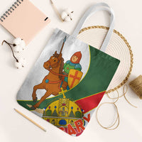 Hungary Tote Bag with Knight and Angel Illustration Design and National Crest - Wonder Print Shop