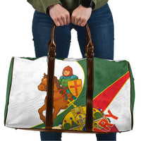 Hungary Travel Bag with Knight and Angel Illustration Design and National Crest - Wonder Print Shop