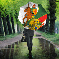 Hungary Umbrella with Knight and Angel Illustration Design and National Crest - Wonder Print Shop