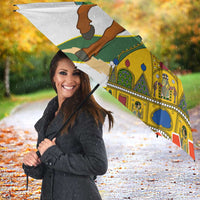 Hungary Umbrella with Knight and Angel Illustration Design and National Crest - Wonder Print Shop