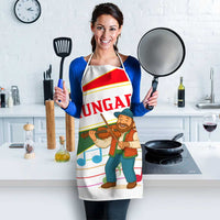 Hungary Apron with Folk Musician Illustration Design and Traditional Floral - Wonder Print Shop