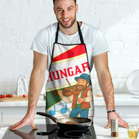Hungary Apron with Folk Musician Illustration Design and Traditional Floral - Wonder Print Shop
