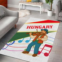 Hungary Area Rug with Folk Musician Illustration Design and Traditional Floral - Wonder Print Shop