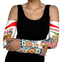 Hungary Arm Sleeves with Folk Musician Illustration Design and Traditional Floral - Wonder Print Shop
