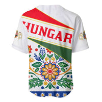 Hungary Baseball Jersey with Folk Musician Illustration Design and Traditional Floral - Wonder Print Shop