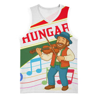 Hungary Basketball Jersey with Folk Musician Illustration Design and Traditional Floral - Wonder Print Shop
