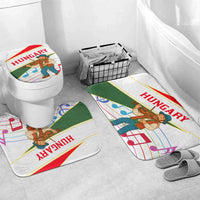 Hungary Bathroom Set with Folk Musician Illustration Design and Traditional Floral - Wonder Print Shop