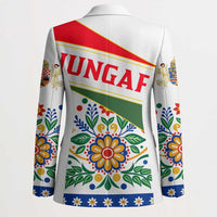 Hungary Blazer with Folk Musician Illustration Design and Traditional Floral - Wonder Print Shop