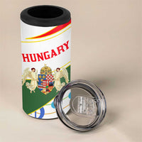 Hungary 4 in 1 Can Cooler Tumbler with Folk Musician Illustration Design and Traditional Floral - Wonder Print Shop