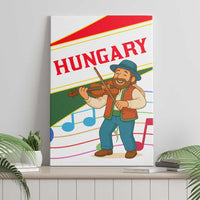 Hungary Canvas Wall Art with Folk Musician Illustration Design and Traditional Floral - Wonder Print Shop