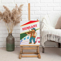 Hungary Canvas Wall Art with Folk Musician Illustration Design and Traditional Floral - Wonder Print Shop