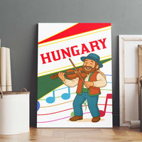 Hungary Canvas Wall Art with Folk Musician Illustration Design and Traditional Floral - Wonder Print Shop