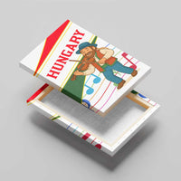 Hungary Canvas Wall Art with Folk Musician Illustration Design and Traditional Floral - Wonder Print Shop