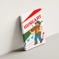 Hungary Canvas Wall Art with Folk Musician Illustration Design and Traditional Floral - Wonder Print Shop