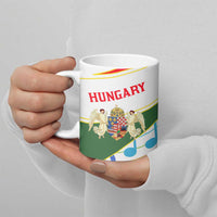 Hungary Ceramic Mug with Folk Musician Illustration Design and Traditional Floral - Wonder Print Shop