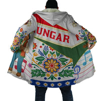 Hungary Cloak with Folk Musician Illustration Design and Traditional Floral - Wonder Print Shop