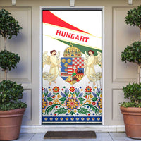 Hungary Door Cover with Folk Musician Illustration Design and Traditional Floral - Wonder Print Shop